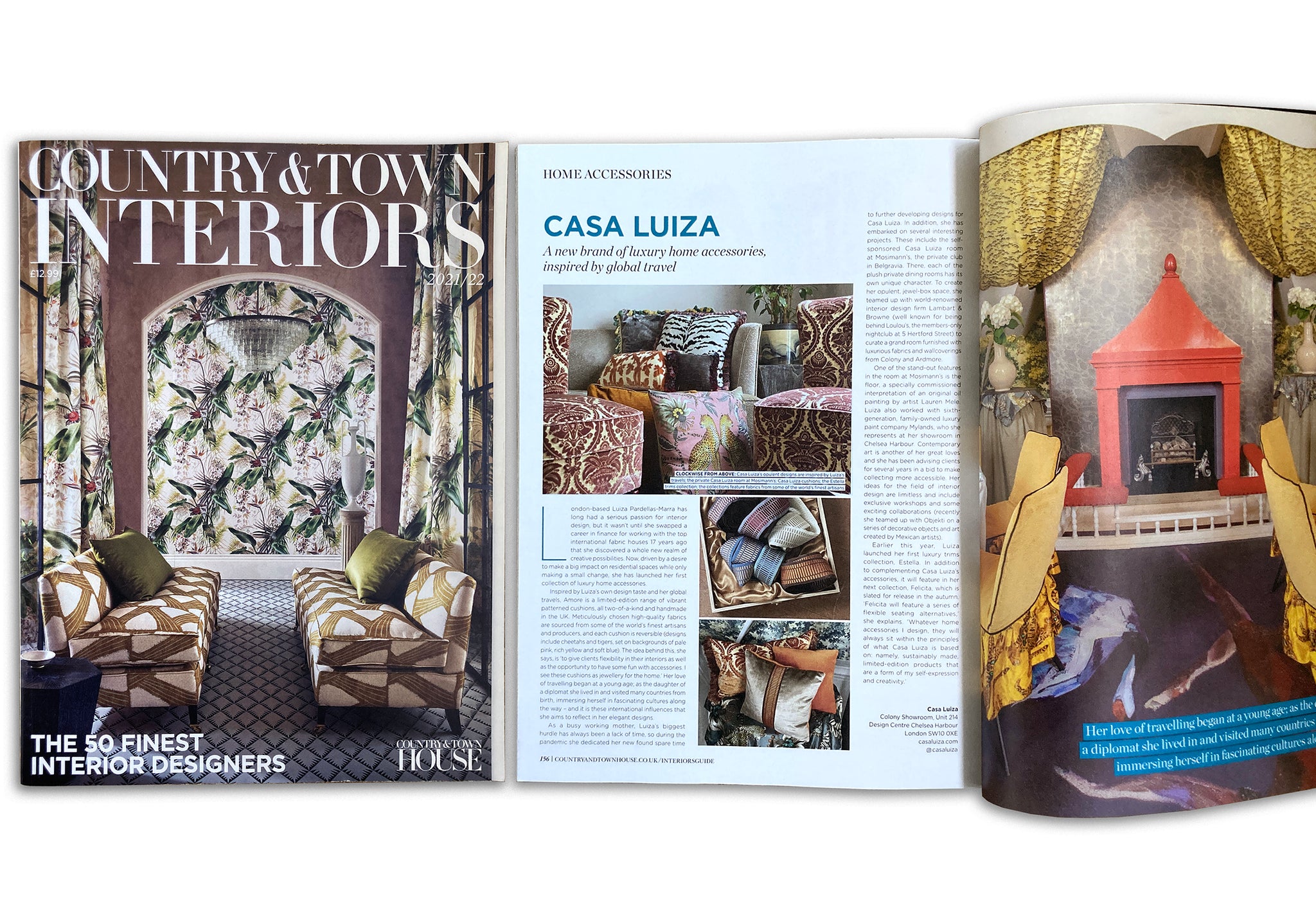 Casa Luiza featured in Country & Town Interiors 2021/22