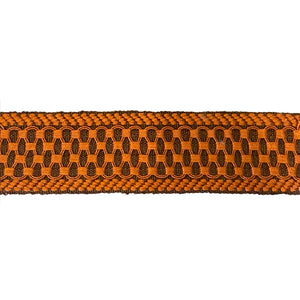 Estella Braided Trellis Tape Brown/Orange 6cm